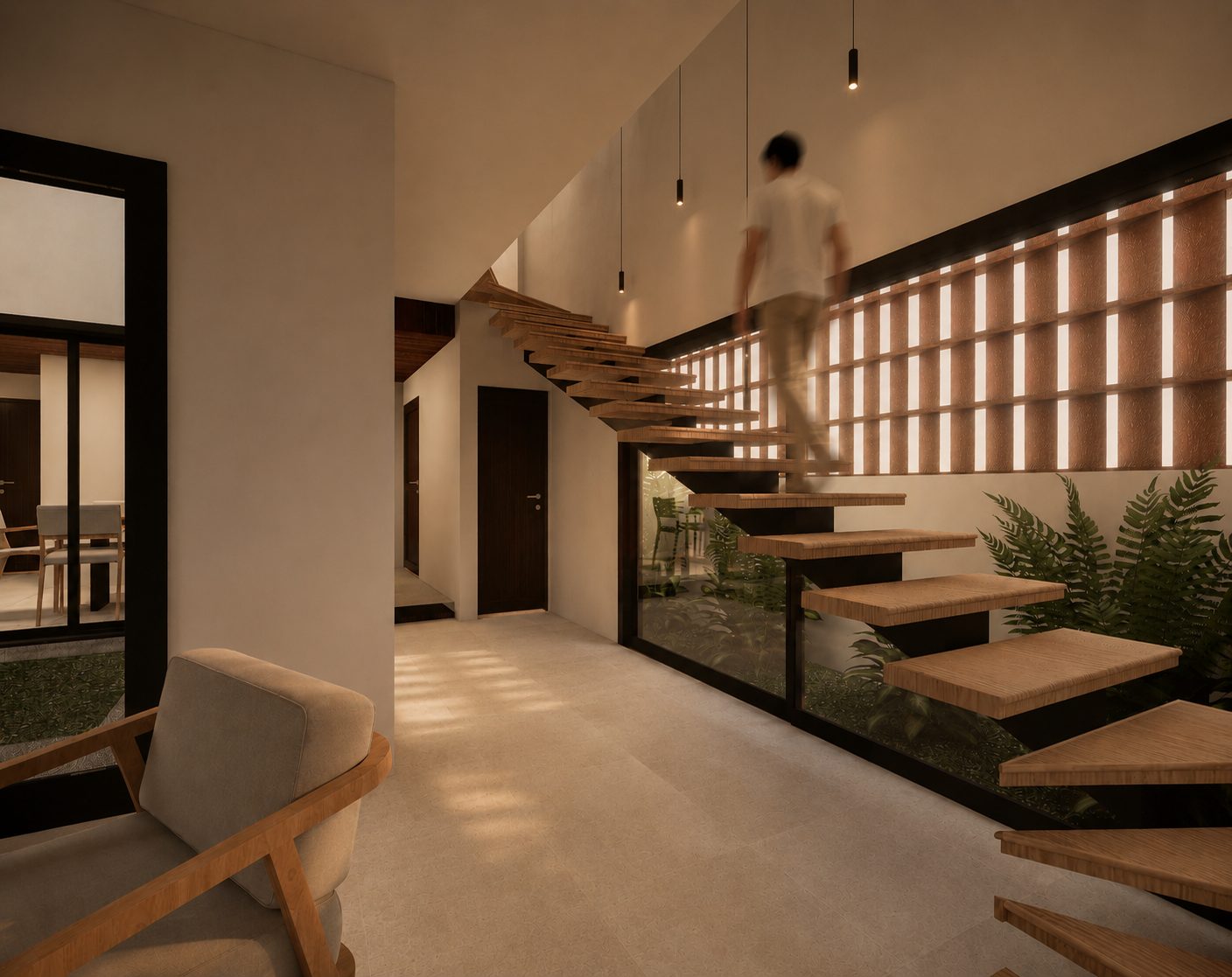 Escalera de madera