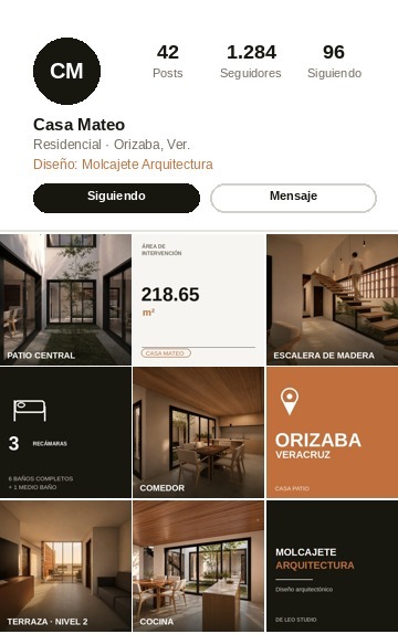 Ejemplo de feed — Casa Mateo